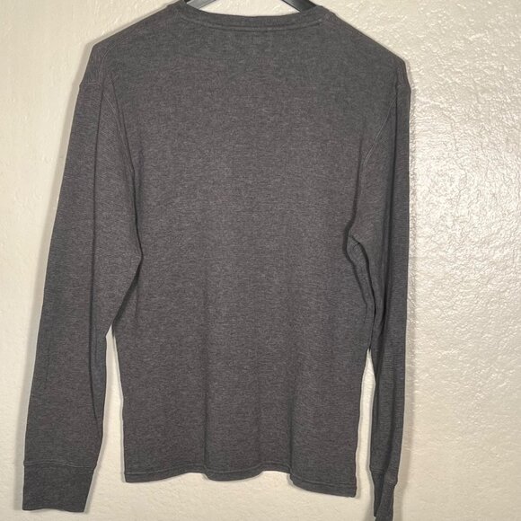 Polo Ralph Lauren Men Gray Waffle Knit Thermal Long Sleeve M 100% Cotton Casual - Picture 3 of 14